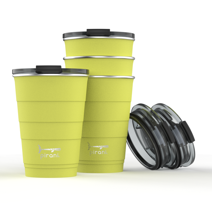 16oz Insulated Stackable Tumbler  - 14 Pack - The Ultimate Beer Pong Set - Limón#color_lim-n