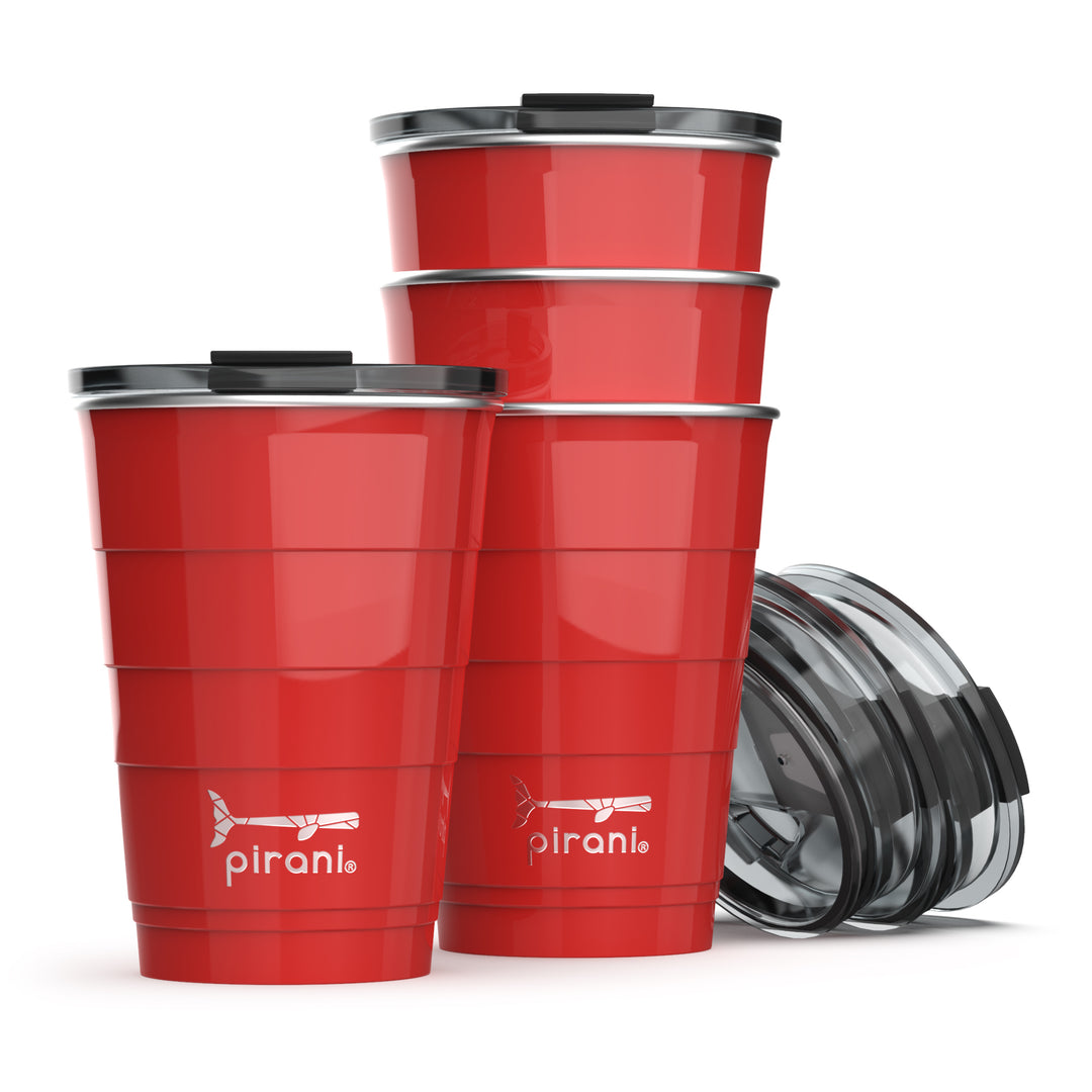 16oz Insulated Stackable Tumbler  - 14 Pack - The Ultimate Beer Pong Set - Party Red#color_party-red