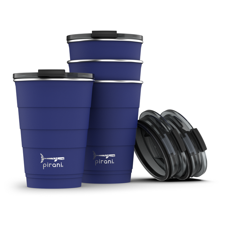16oz Insulated Stackable Tumbler  - 14 Pack - The Ultimate Beer Pong Set - The Deep (Navy)#color_the-deep-navy
