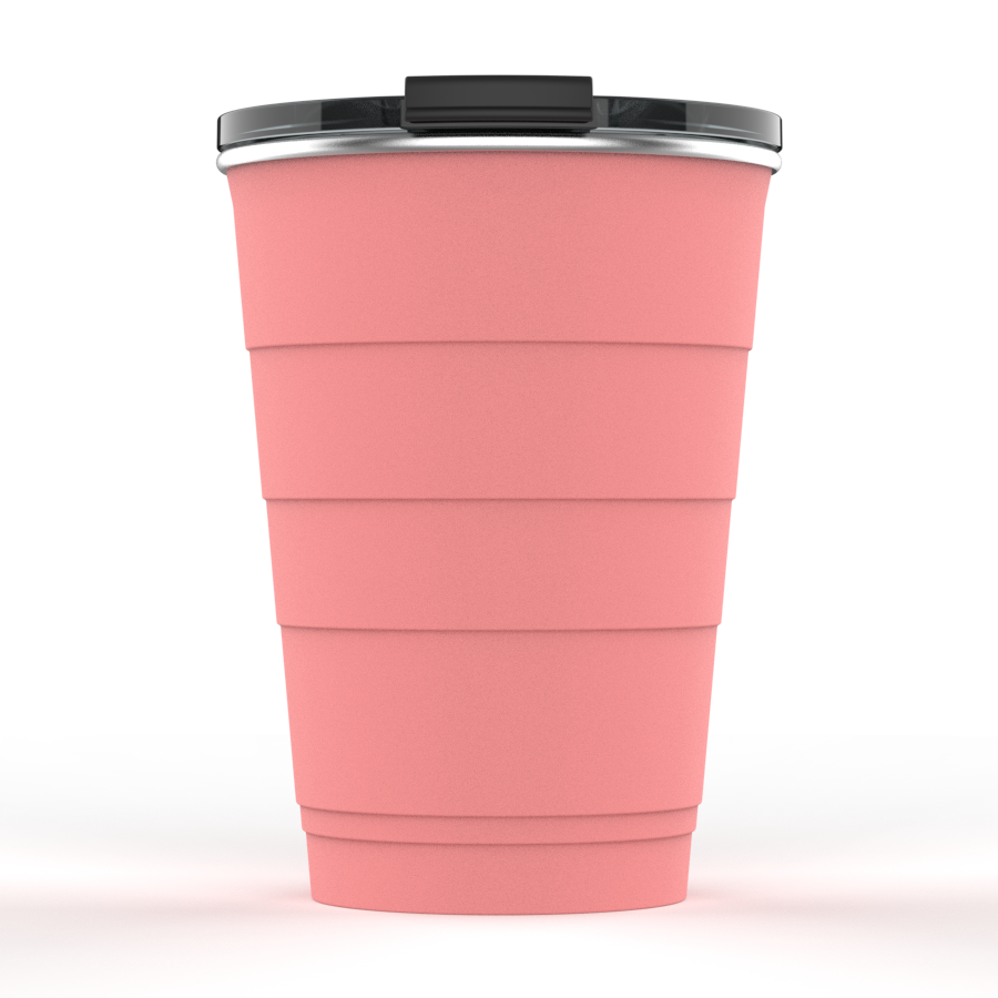 Contribute Sustainably Insulated Stackable Tumbler#color_coral