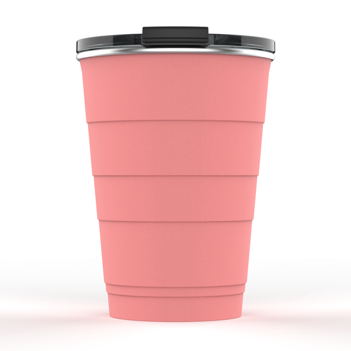 Contribute Sustainably Insulated Stackable Tumbler#color_coral
