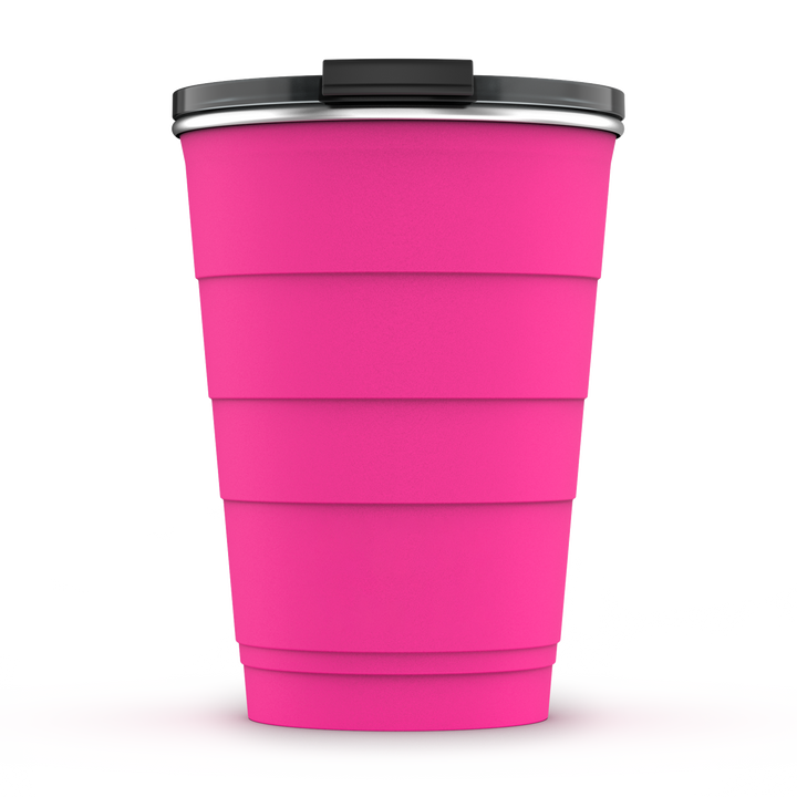 Contribute Sustainably Insulated Stackable Tumbler#color_dragon-fruit