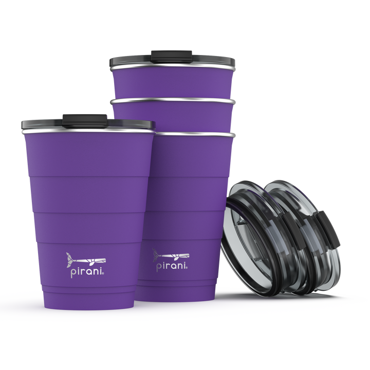16oz Insulated Stackable Tumbler  - 14 Pack - The Ultimate Beer Pong Set - Solstice Purple#color_solstice-purple