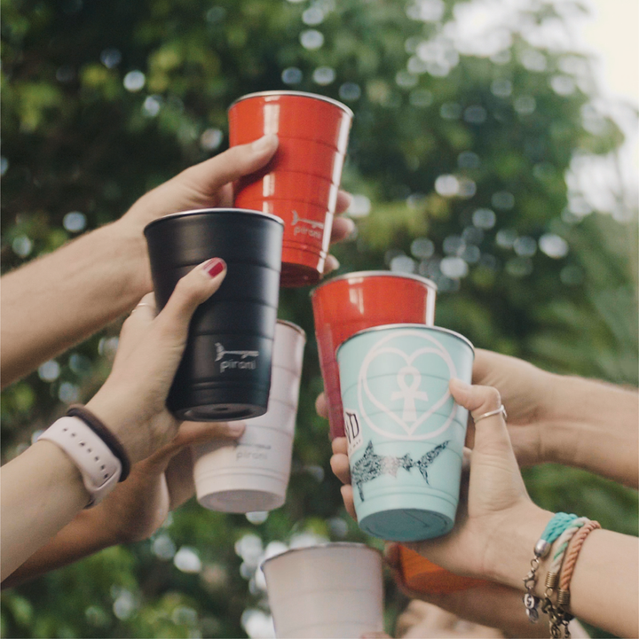 16oz Insulated Stackable Tumbler - 8 Pack - The Big Family Set - Party Red#color_party-red